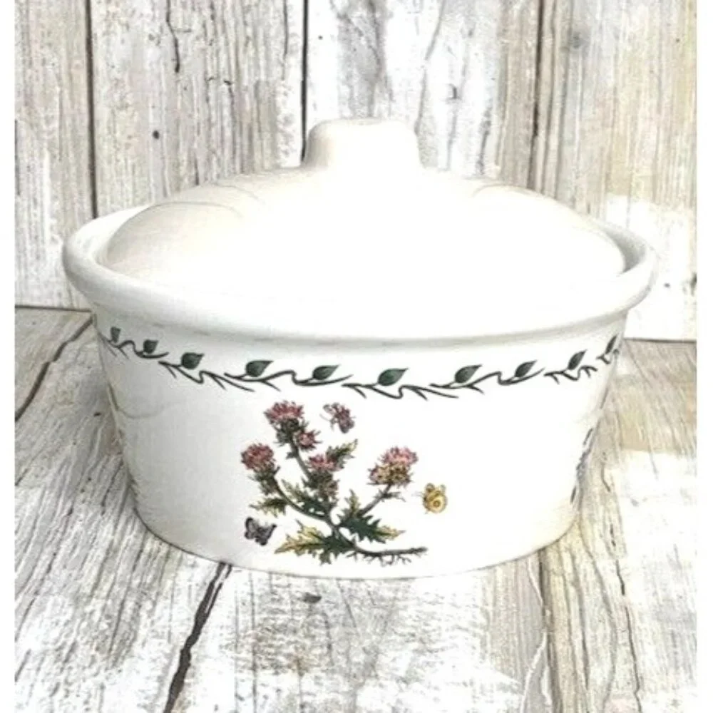 Lillian Vernon Botanical Garden Mini Casserole Trinket‎ Bowl with Lid